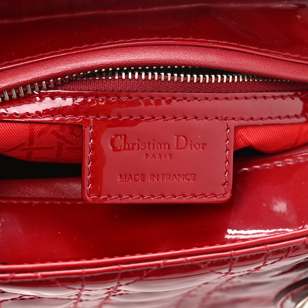 Patent Cannage Medium Lady Dior Red AT My store