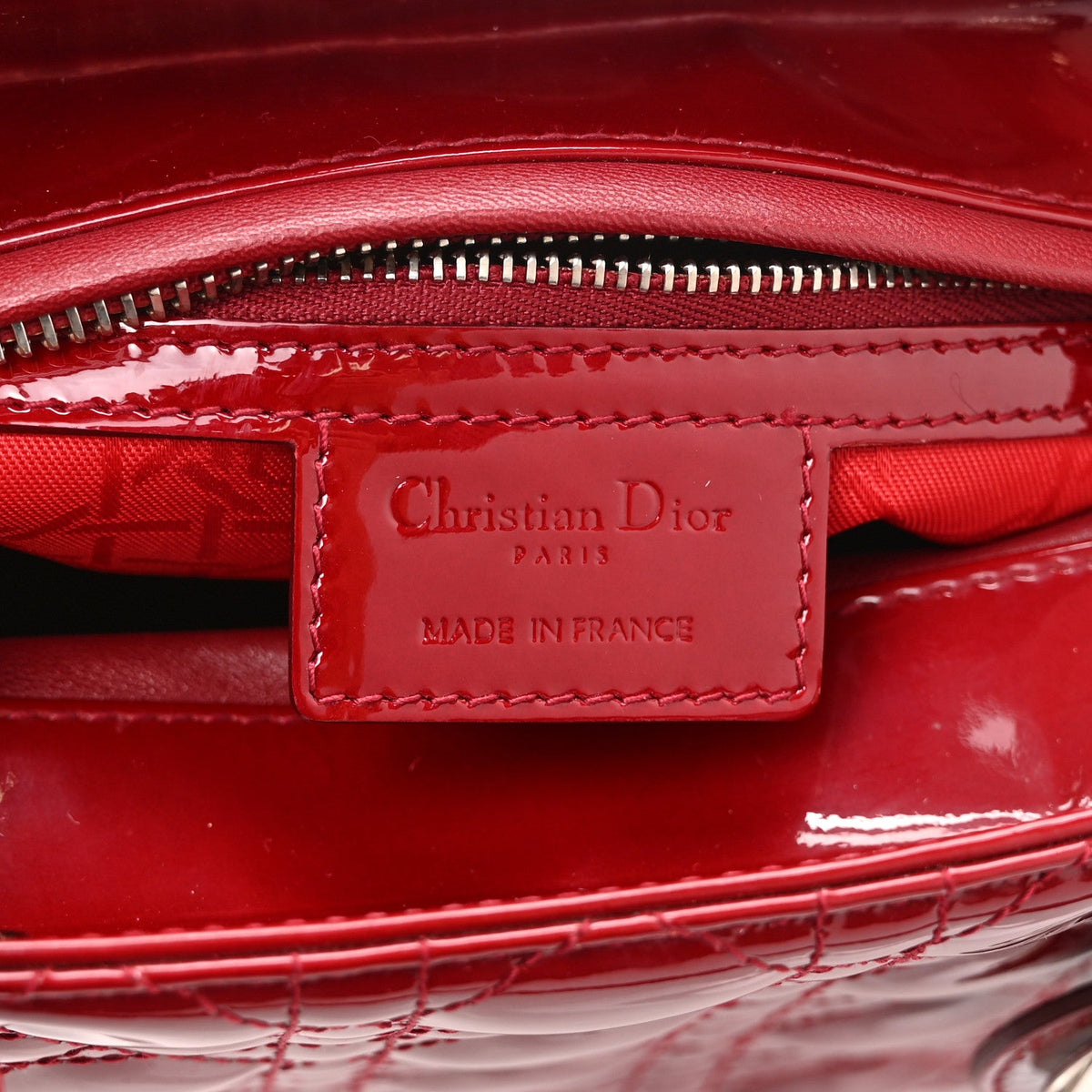 Patent Cannage Medium Lady Dior Red AT My store