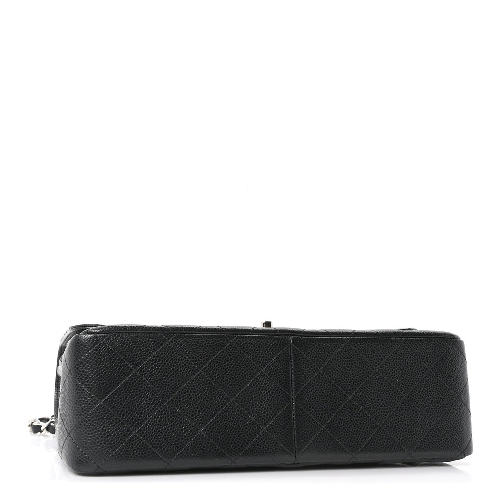 Caviar Quilted Jumbo Double Flap Black At My store