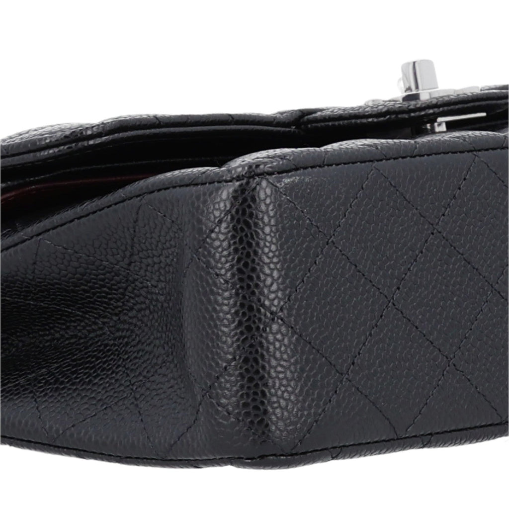 Caviar Quilted Small Double Flap Black At My store