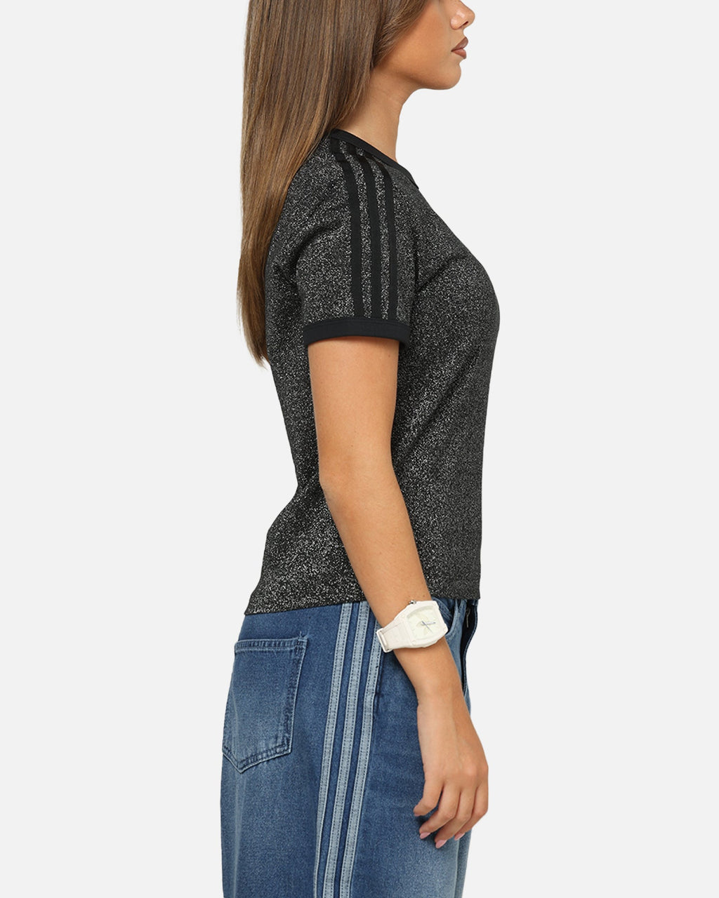 Best-Selling Adidas Women's Lurex Cali T-Shirt Black