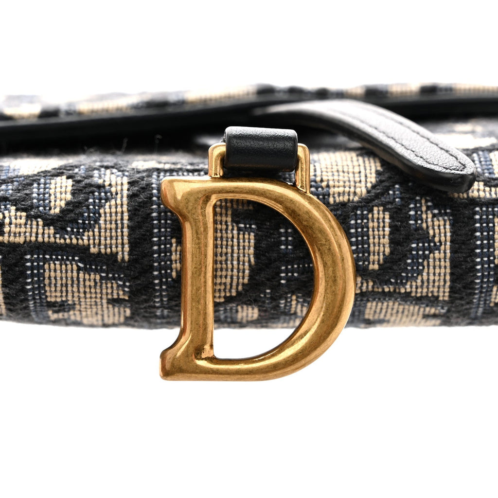 Oblique Saddle Chain Long Wallet Blue AT My store