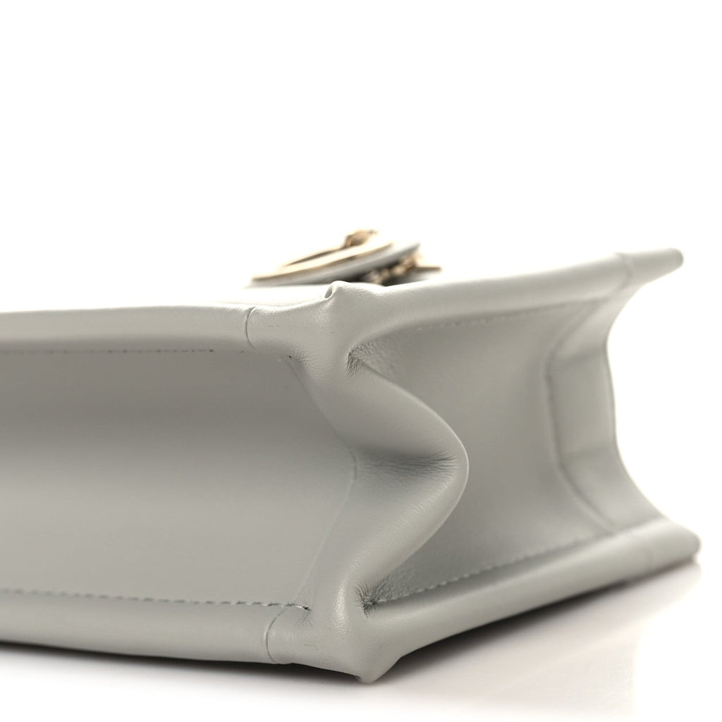 Calfskin Macrocannage Mini Book Tote Grey AT My store
