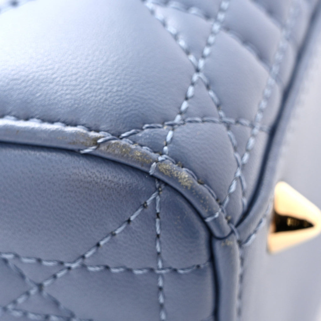 Lambskin Cannage Small My ABCDior Lady Dior Denim Blue AT My store