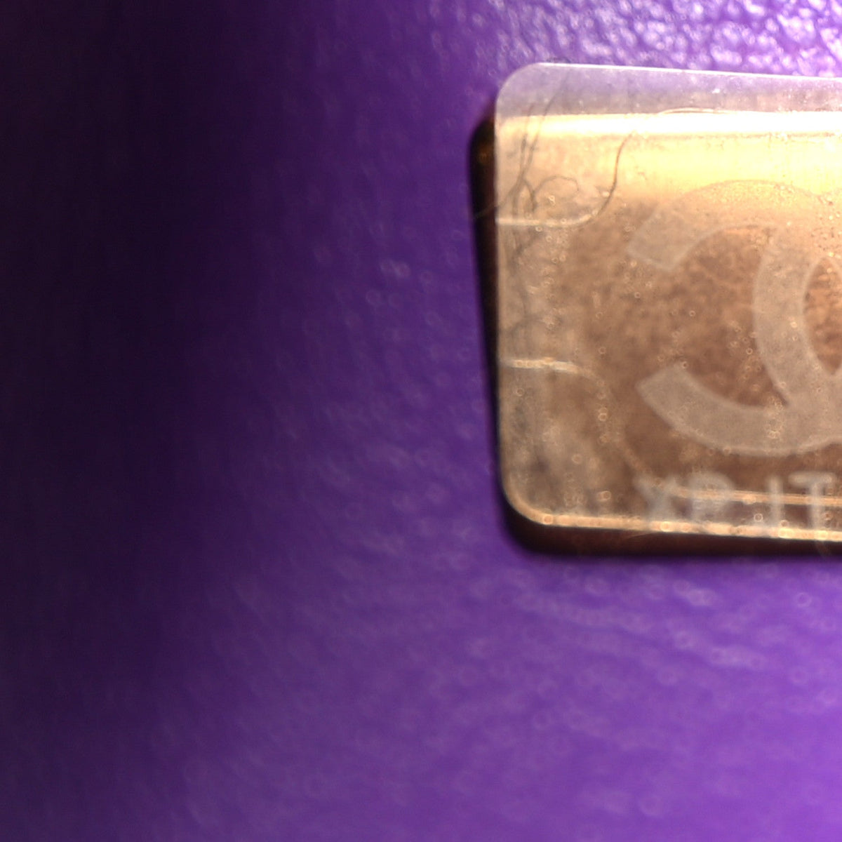 Caviar Quilted Small Double Flap Purple At My store
