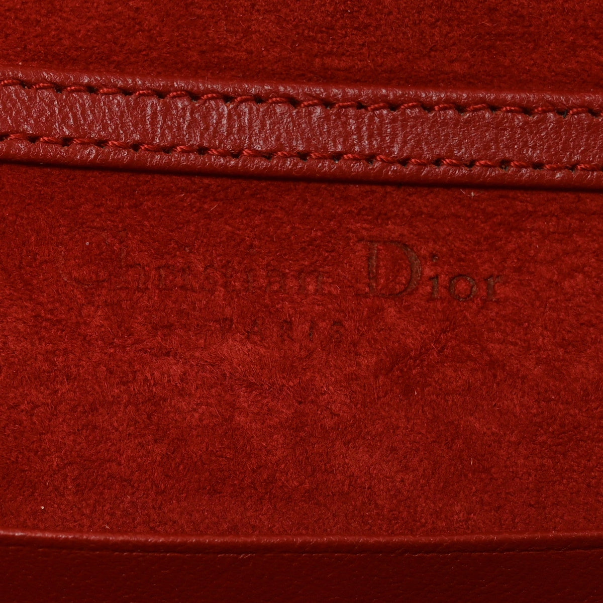 Calfskin Studded Diorama Flap Bag Red AT My store