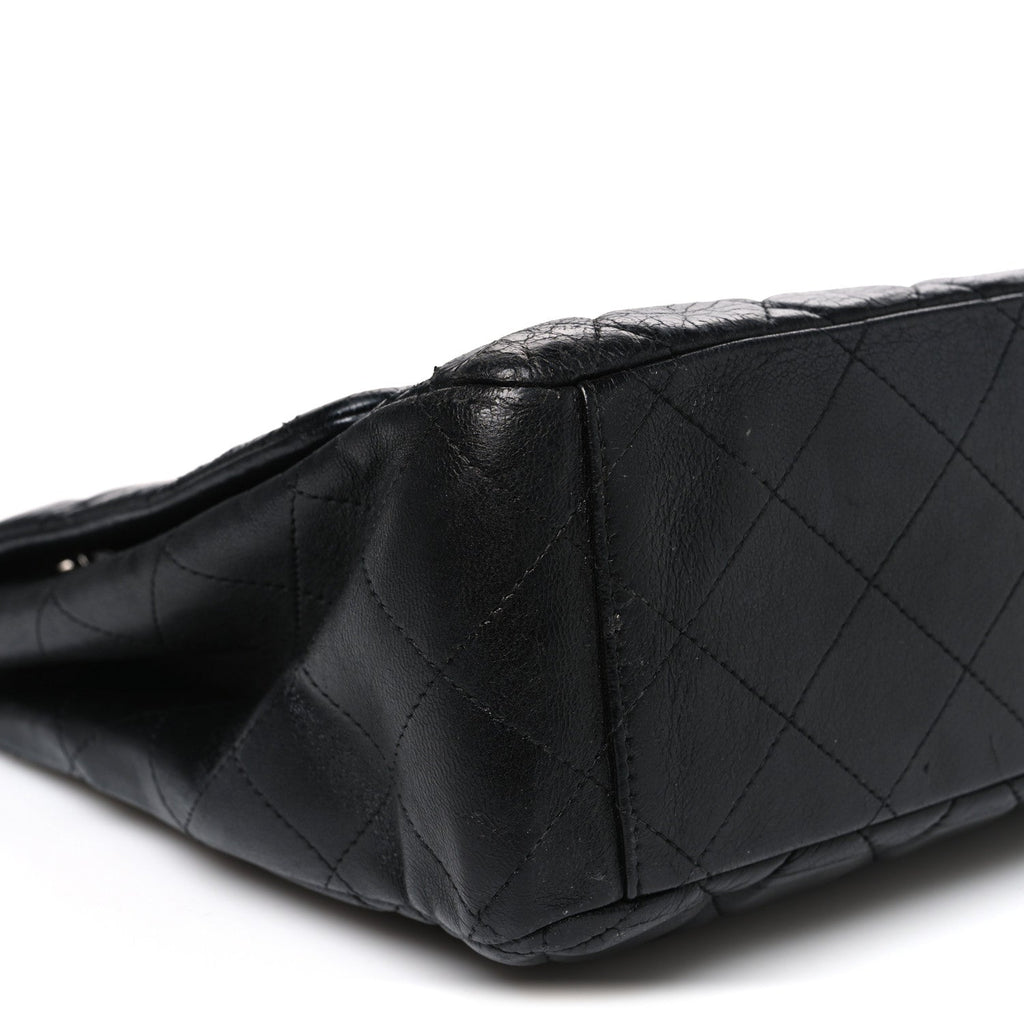 Lambskin Quilted Maxi Double Flap Black At My store