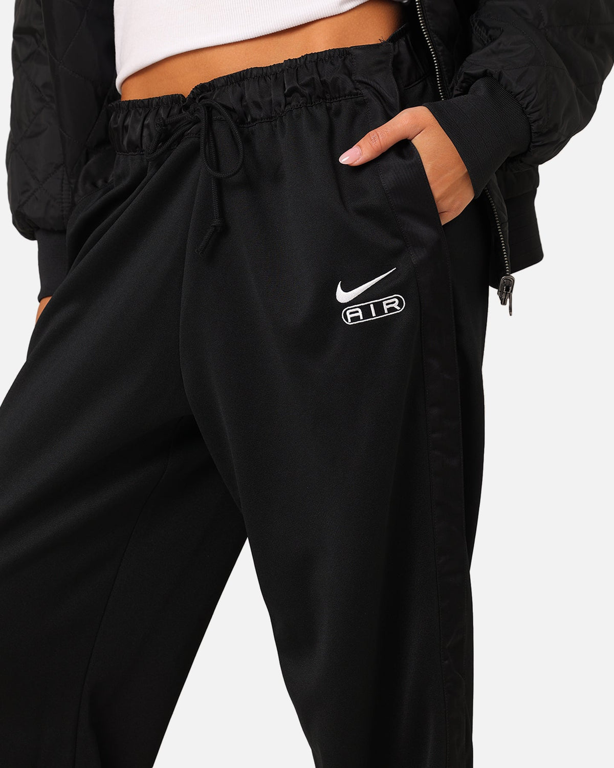 Top Seller Nike Women's Sportswear Air Mid-Rise Breakaway Pants Black/White