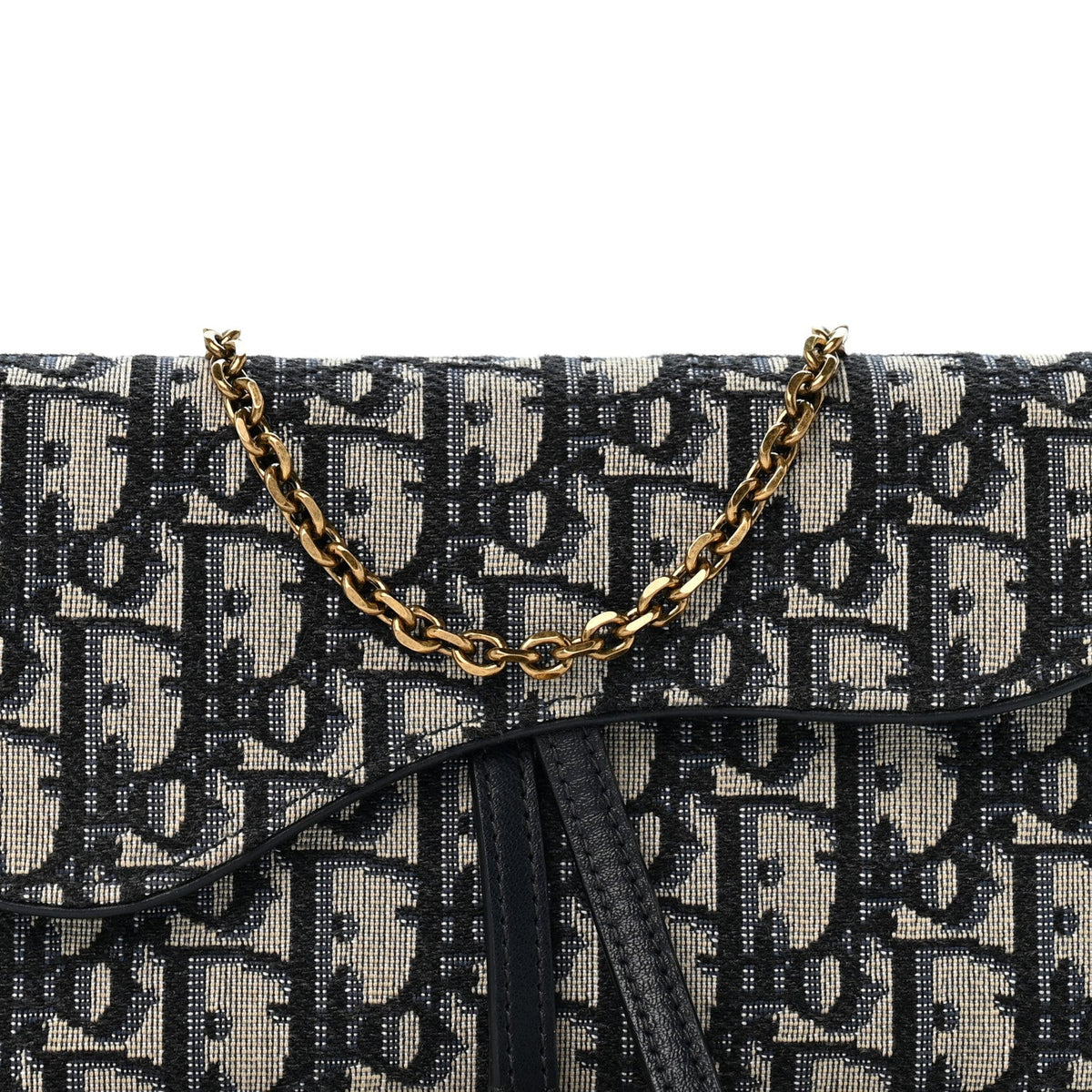 Oblique Small Saddle Chain Pouch Blue AT My store