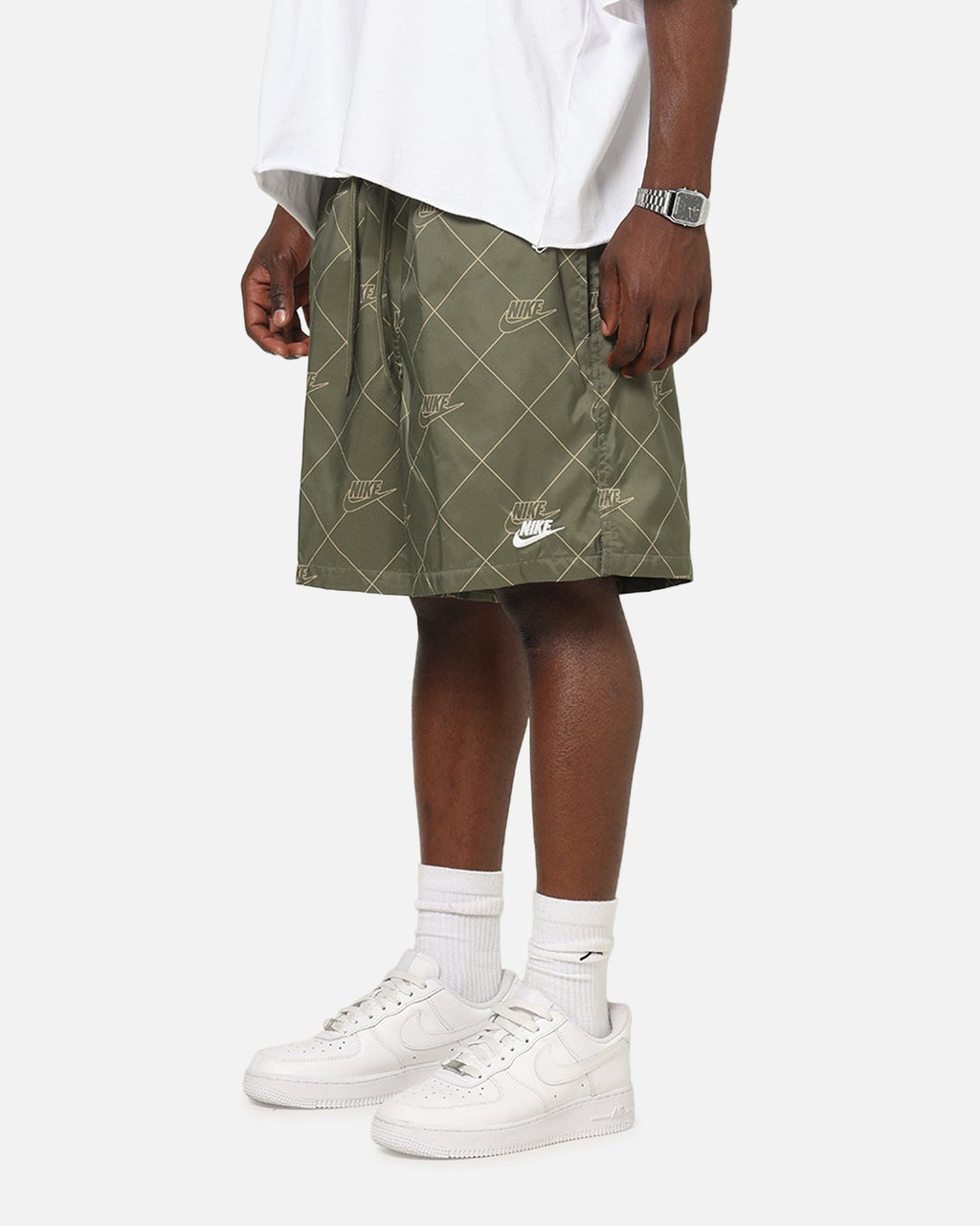Top Seller Nike Sportswear Club Woven Flow Shorts Medium Olive/White