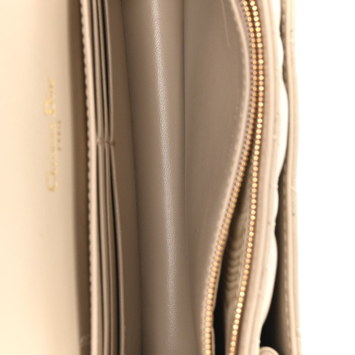 Lambskin Cannage Chain My Dior Daily Chain Pouch Powder Beige AT My store