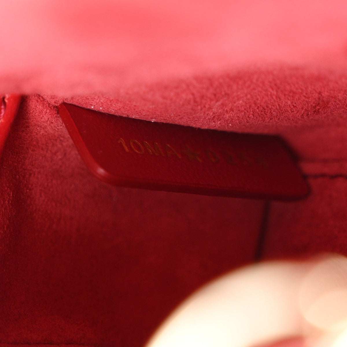 Lambskin Cannage Dioramour Micro Lady D-Joy Red AT My store