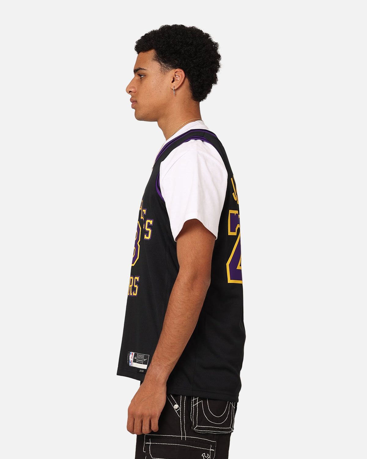 Top Seller Nike Los Angeles Lakers Lebron James Dri-FIT Swingman Jersey Black