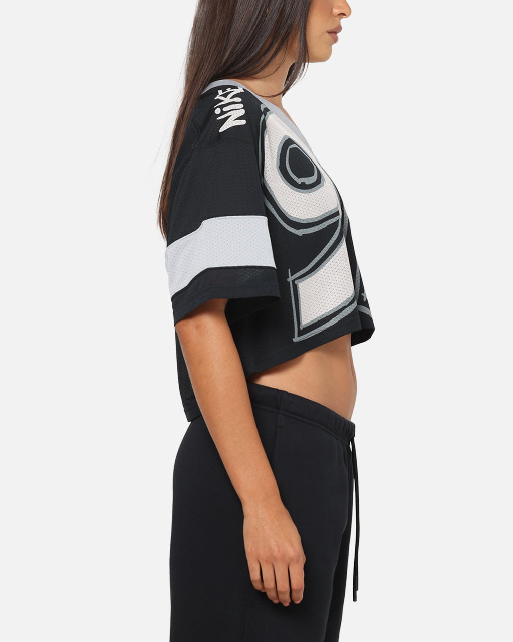 Top Seller Nike Women's Sportswear Cropped Jersey Black/Grey