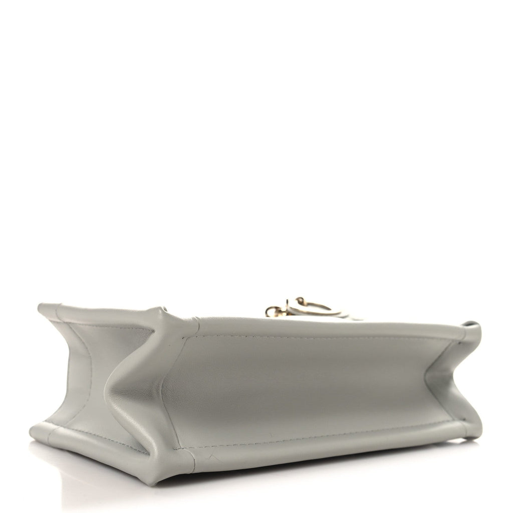 Calfskin Macrocannage Mini Book Tote Grey AT My store