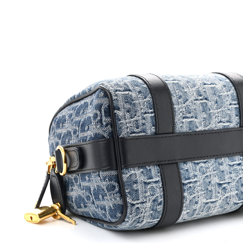 Denim Oblique Groove 20 Bag Blue AT My store