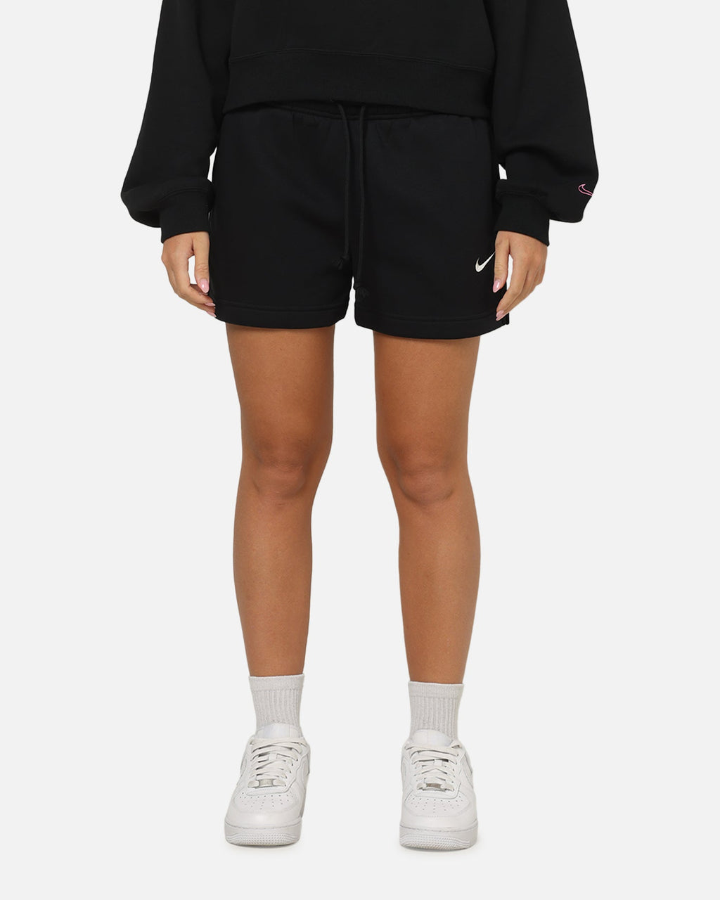 Top Seller Nike Women's Sportswear Phoenix Fleece Mid-Rise 4" Shorts Black/Sail