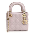 Metallic Lambskin Cannage Mini Lady Dior Lotus AT My store