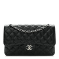 Caviar Quilted Jumbo Double Flap Black At My store