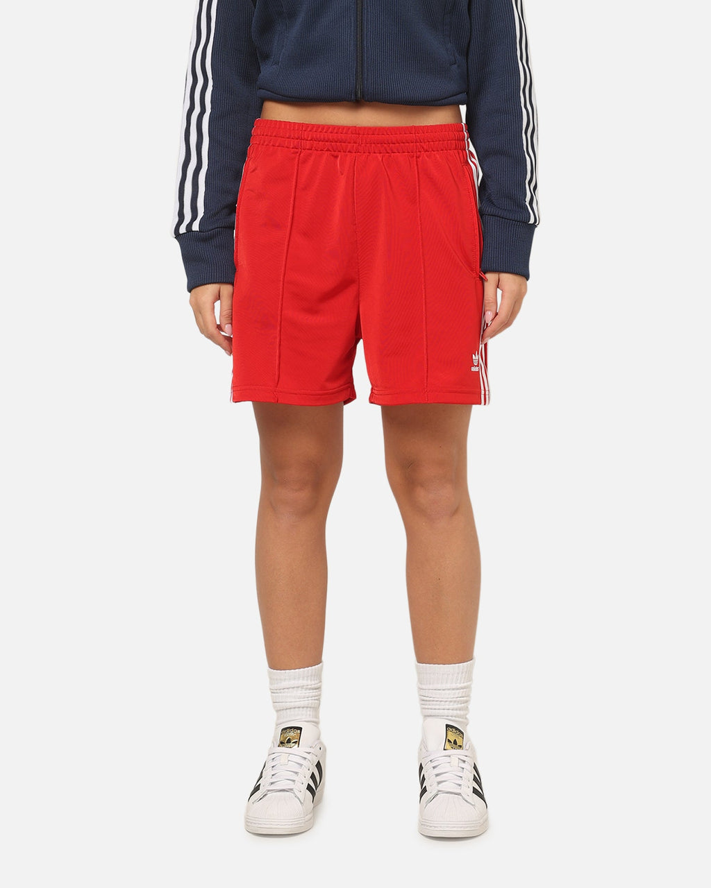Best-Selling Adidas Women's Firebird Classic Shorts Better Scarlet