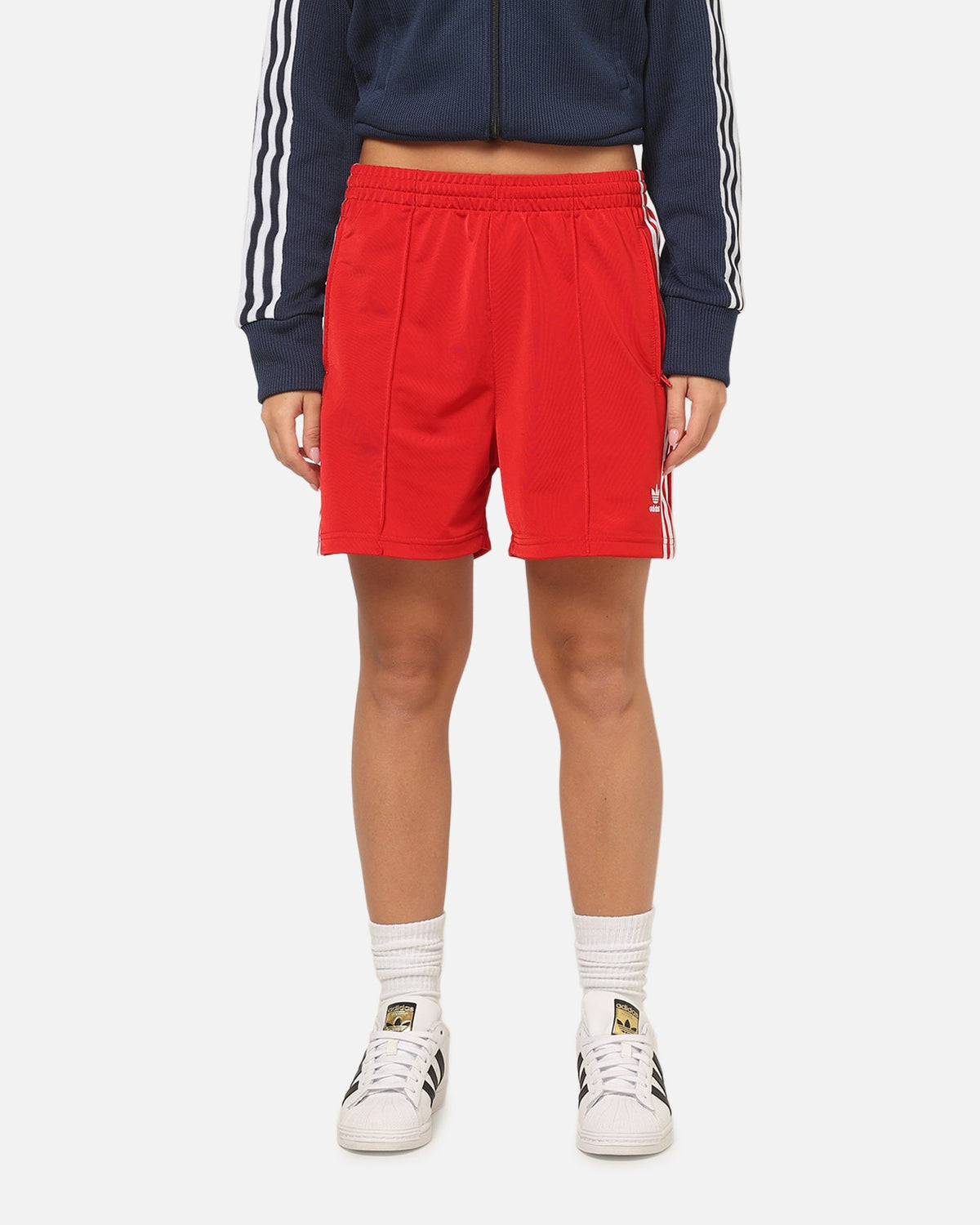 Best-Selling Adidas Women's Firebird Classic Shorts Better Scarlet