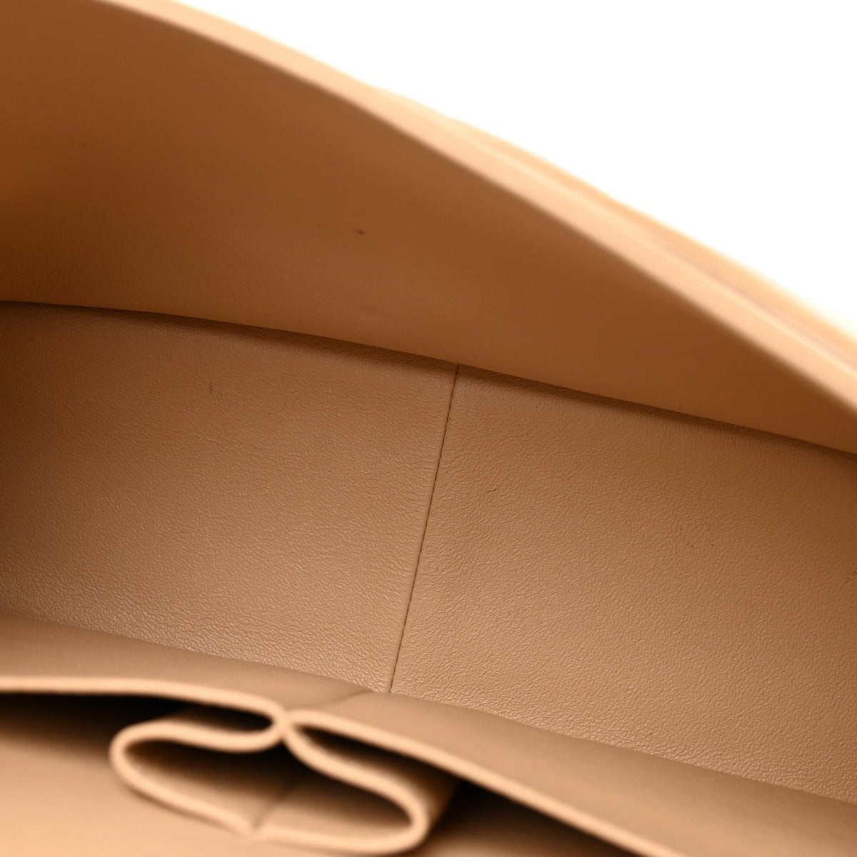 Lambskin Quilted Jumbo Double Flap Light Beige At My store