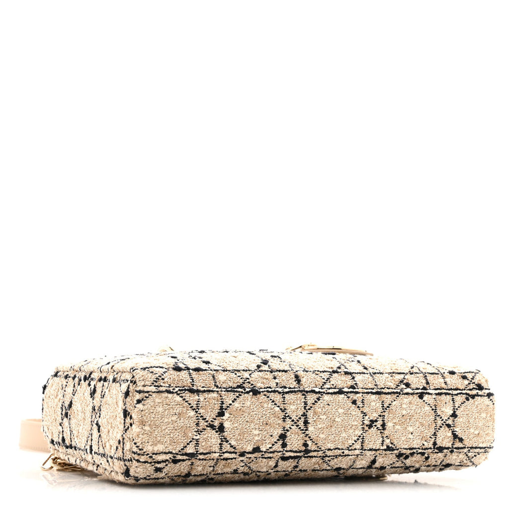 Tweed Cannage Medium Lady D-Joy Natural Black AT My store