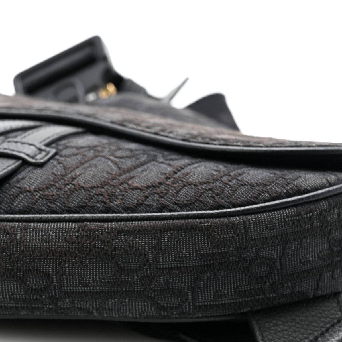 Oblique Mens Saddle Bag Black Blue AT My store