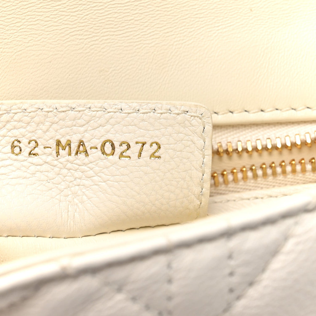 Grained Calfskin Cannage Small Caro Bag White AT My store