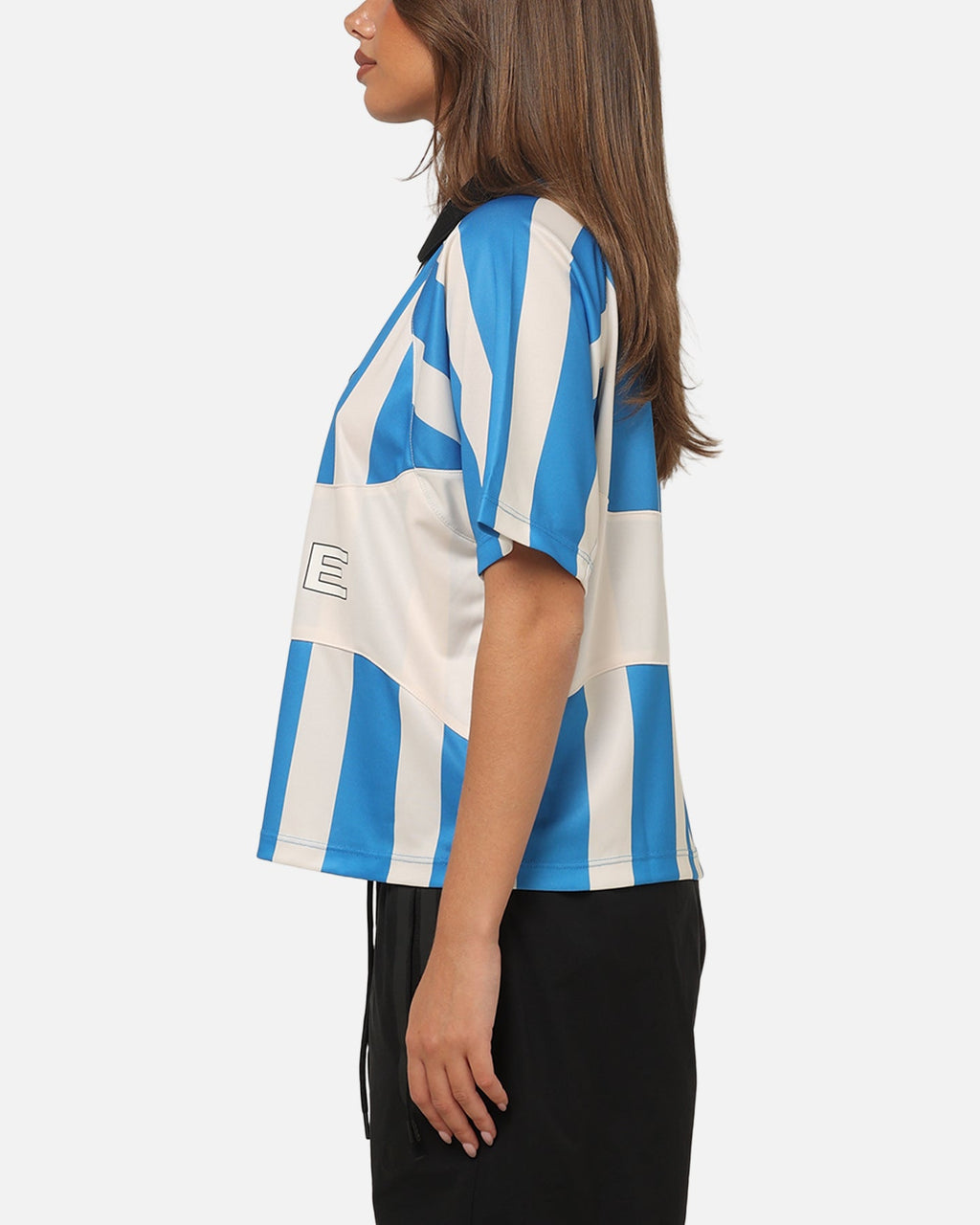 Top Seller Nike Women's Sportswear Street Oversized Striped Jersey Blue/White