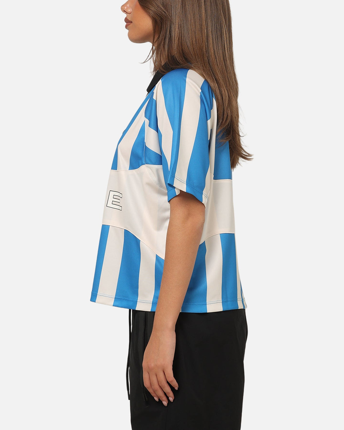 Top Seller Nike Women's Sportswear Street Oversized Striped Jersey Blue/White