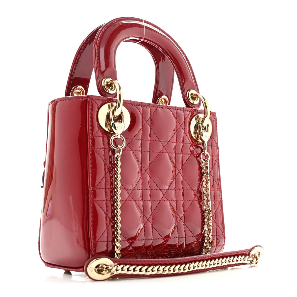 Patent Cannage Mini Lady Dior Red AT My store
