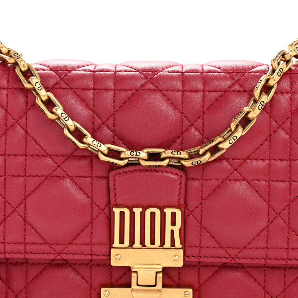 Lambskin Cannage Large Dioraddict Flap Red AT My store