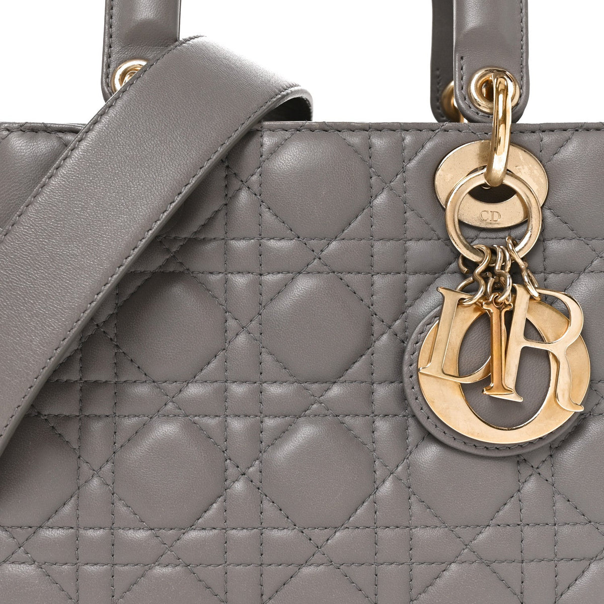 Lambskin Cannage Small My ABCDior Lady Dior Grey AT My store
