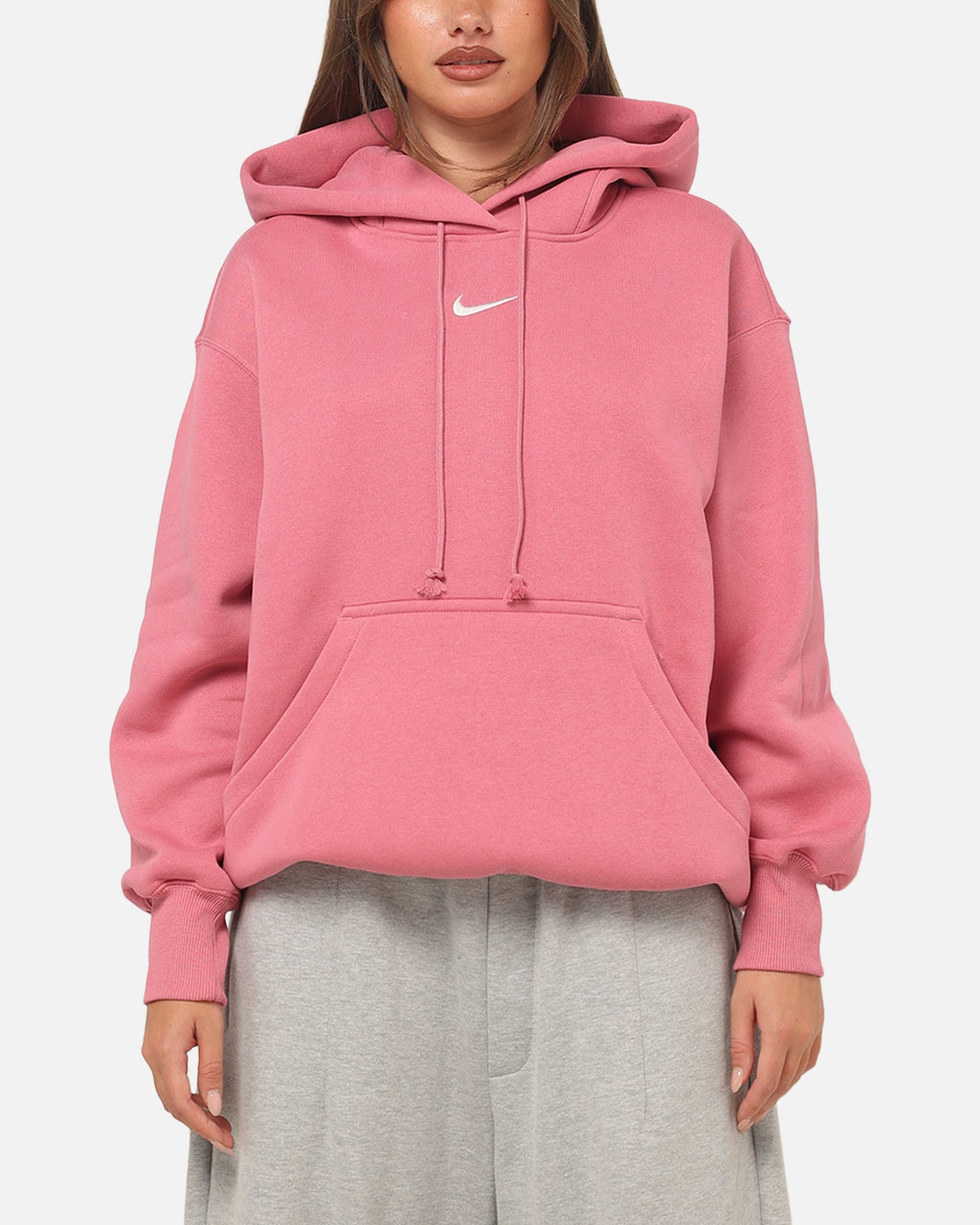 Top Seller Nike Women's Sportswear Phoenix Fleece Oversized Pullover Hoodie Peony/Sail
