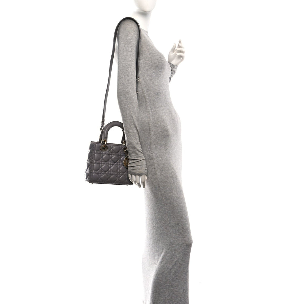 Lambskin Cannage Small My ABCDior Lady Dior Grey AT My store