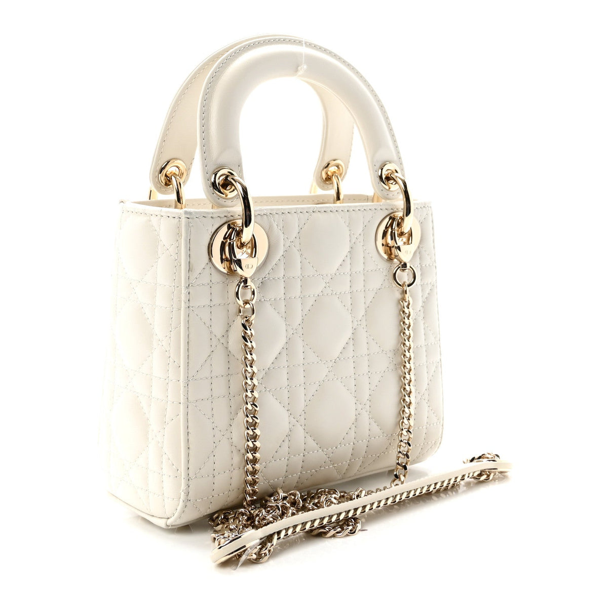 Lambskin Cannage Mini Lady Dior Latte AT My store
