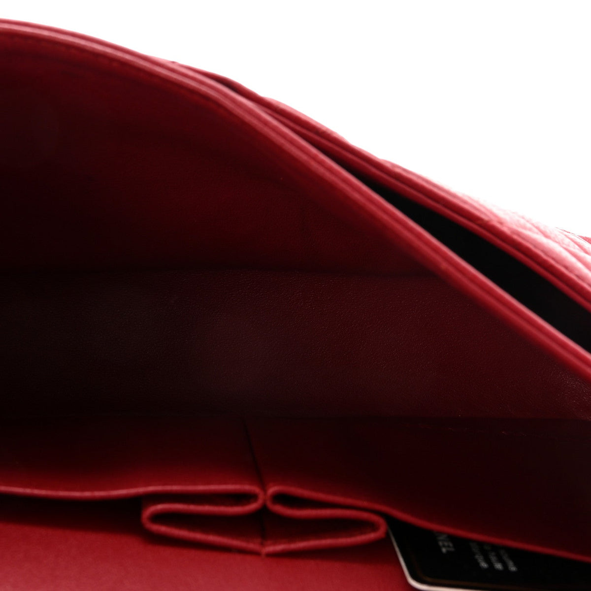 Caviar Quilted Medium Double Flap Red At My store