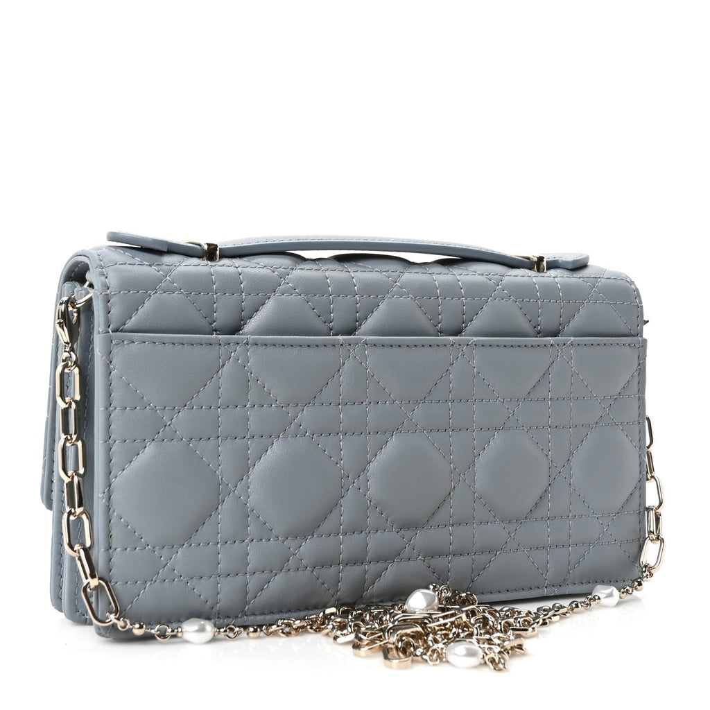 Lambskin Cannage Mini My Dior Top Handle Clutch Cloud Blue AT My store