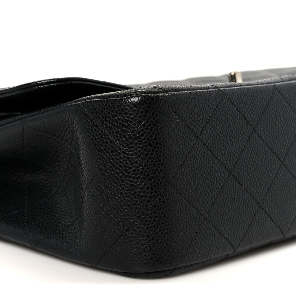Caviar Quilted Jumbo Double Flap Black At My store