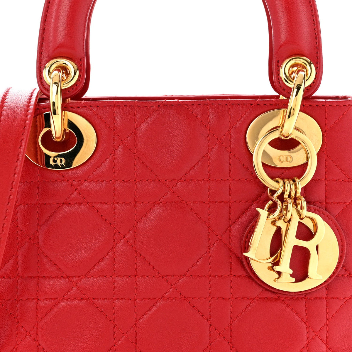 Lambskin Cannage Mini Lady Dior Red AT My store