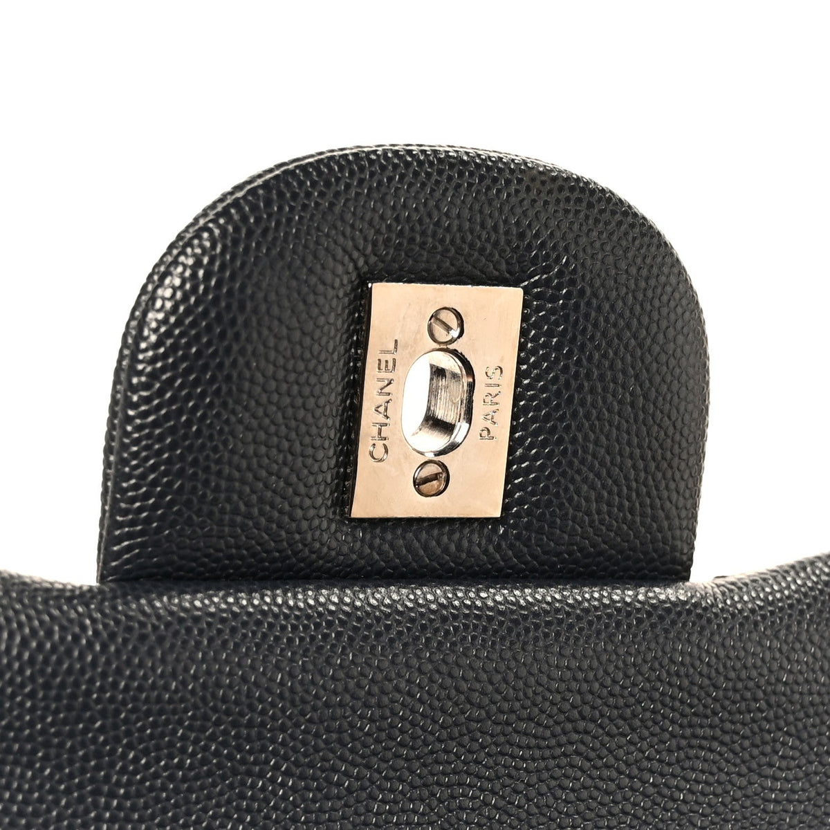 Caviar Quilted Jumbo Double Flap Navy Blue At My store