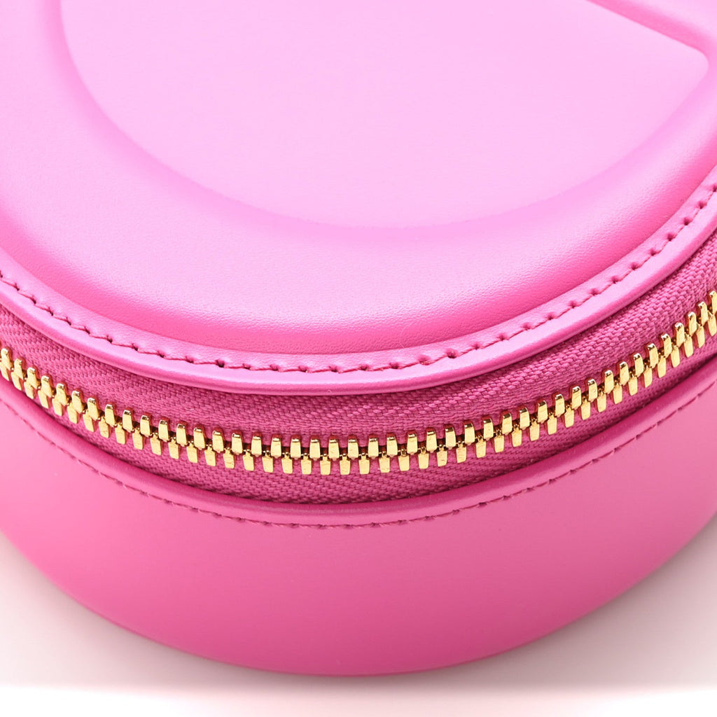Calfskin CD Signature Oval Crossbody Camera Bag Rani Pink AT My store