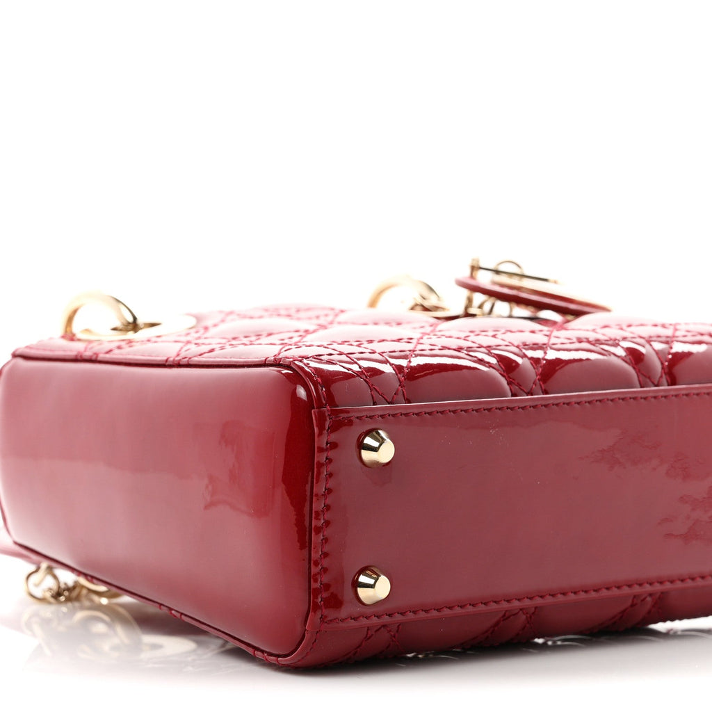 Patent Cannage Mini Lady Dior Red AT My store