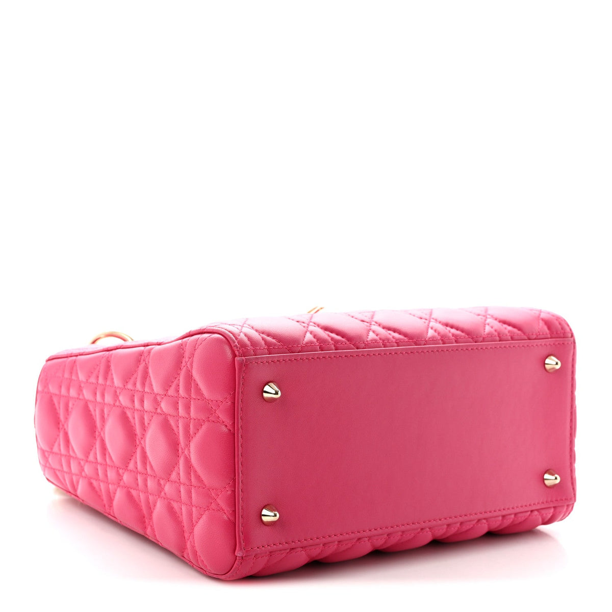 Lambskin Cannage Medium Lady Dior Fuchsia AT My store