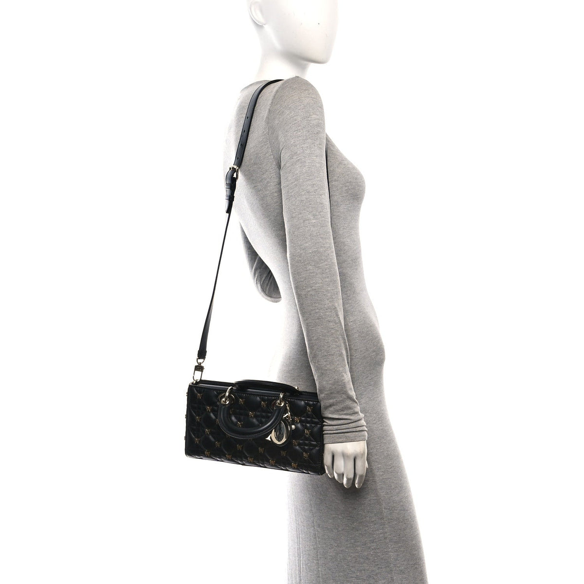 Lambskin Butterfly Cannage Lady D-Joy Black AT My store