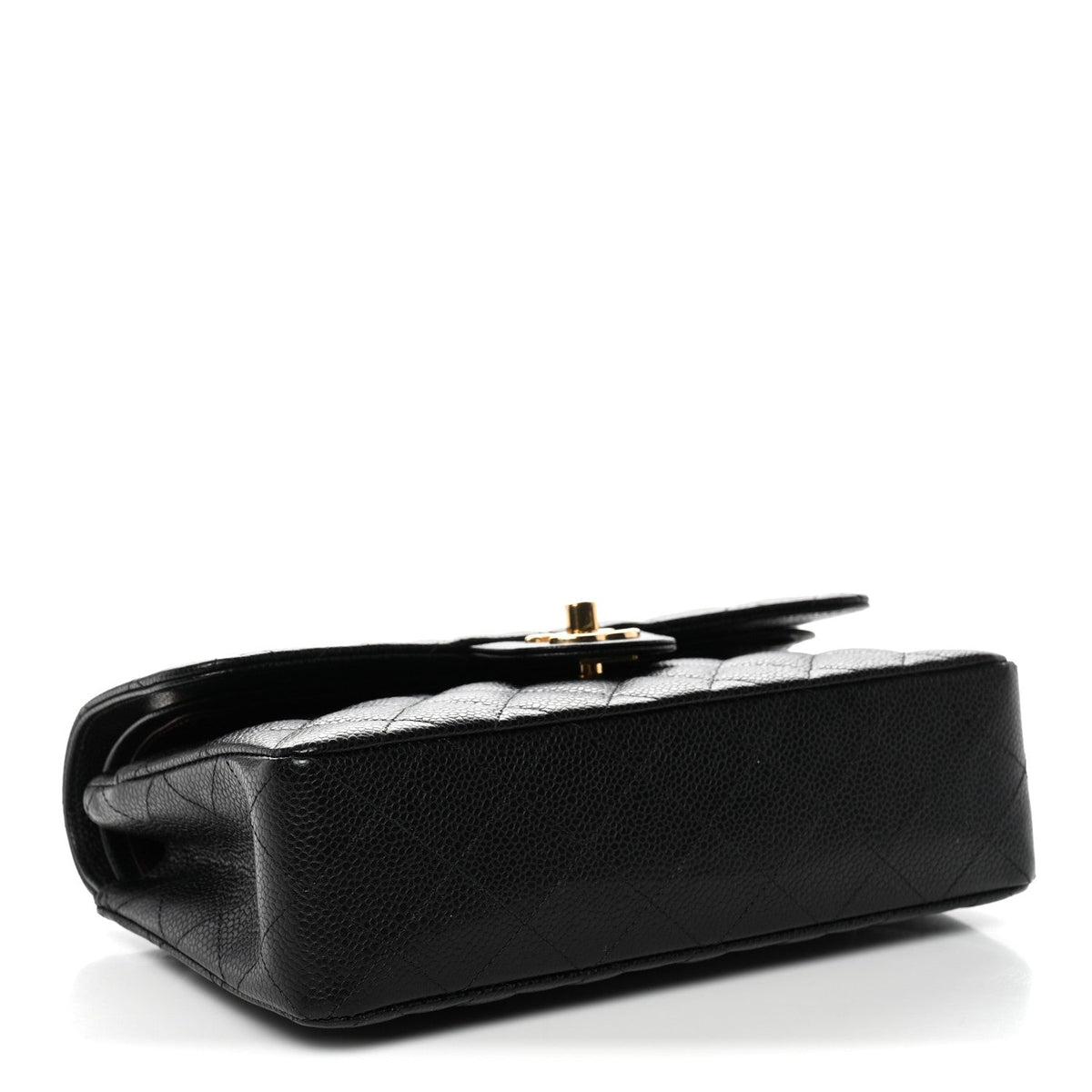 Caviar Quilted Small Double Flap Black At My store