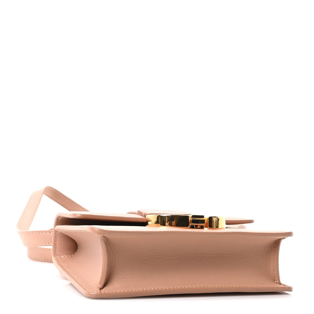 Smooth Calfskin Micro 30 Montaigne Flap Bag Rose Des Vents AT My store