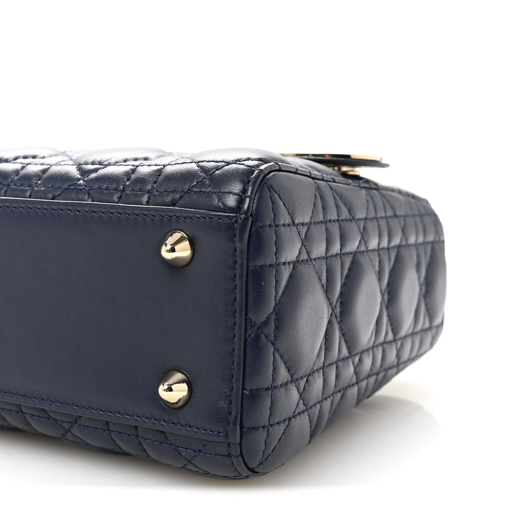 Lambskin Cannage Small Lucky Badges My Lady Dior Navy AT My store