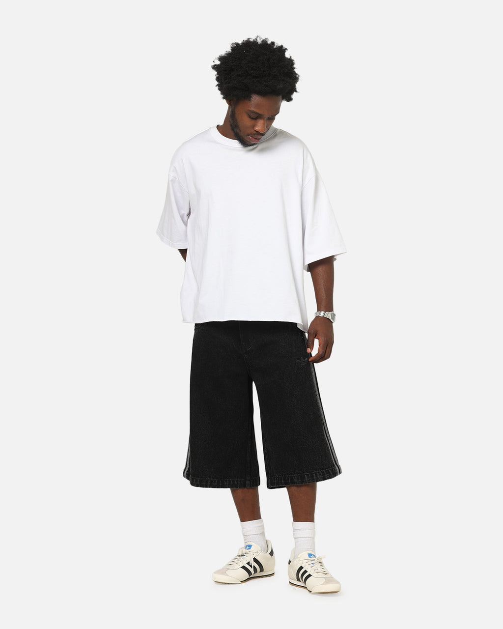 Best-Selling Adidas Firebird Denim Shorts Black Denim